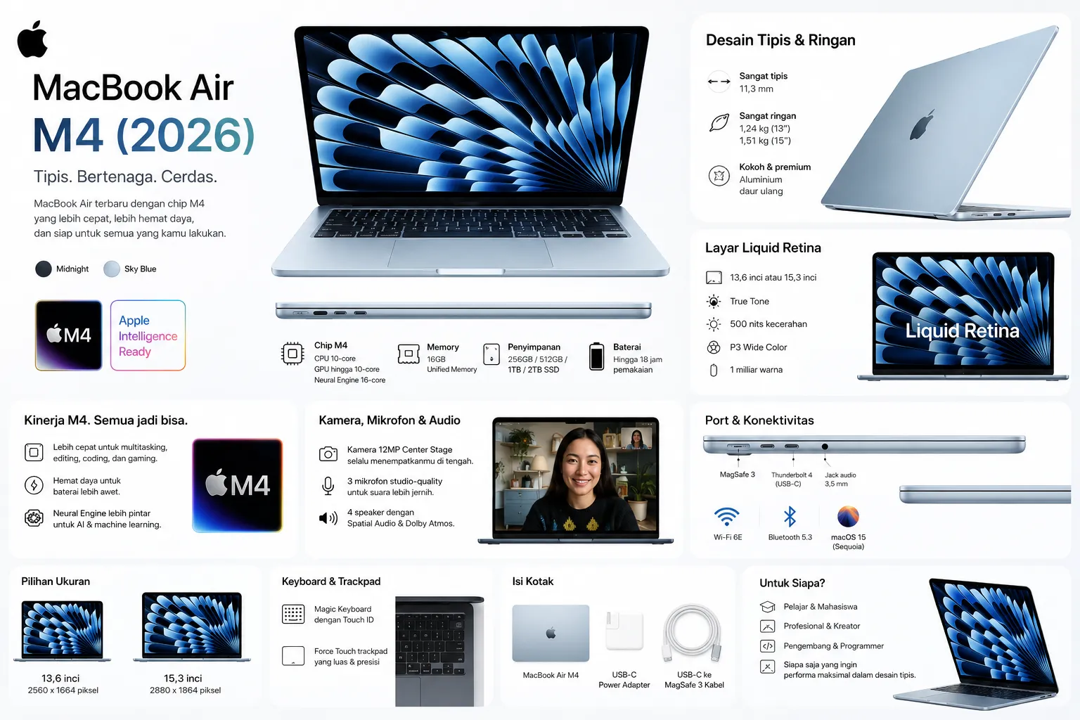 Review MacBook Air M4 (2026): Tipis, Kencang, Baterai 18 Jam!
