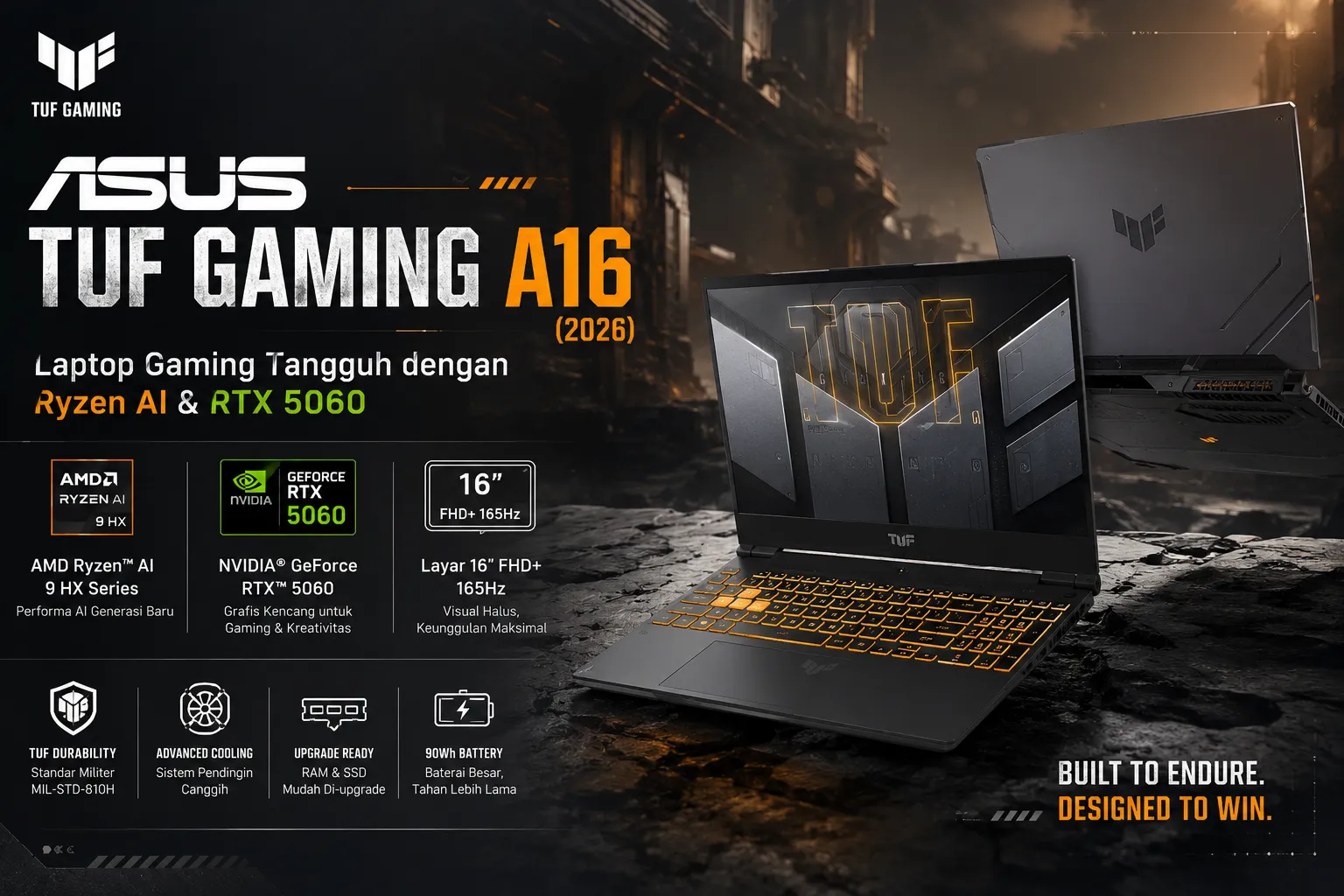 Review ASUS TUF Gaming A16 (2026): Laptop Gaming Tangguh dengan Ryzen AI & RTX 5060